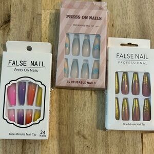 Colorful Press On Nails Set